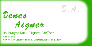 denes aigner business card